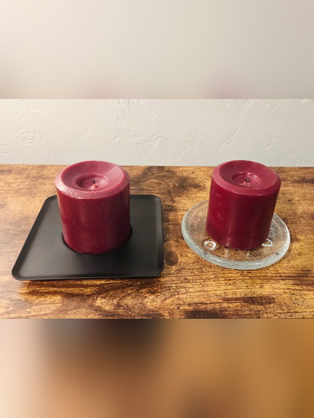 IKEA Large Candle Holders - Set Of 2 - Metal & Glass